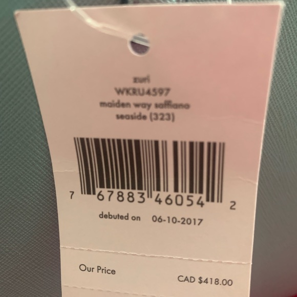 Kate Spade Zuri Maiden Way Suffiano Seaside Blue Handbag with matching Wallet - Picture 10 of 13